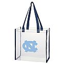 Clear NC Tote with Navy Border