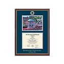 Old Well Lithograph Campus Scene Diploma Frame