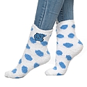 Fuzzy Polka Dot Socks (White w/ CB Dots)