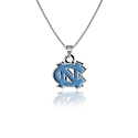 Carolina Blue NC Enamel Pendant Necklace