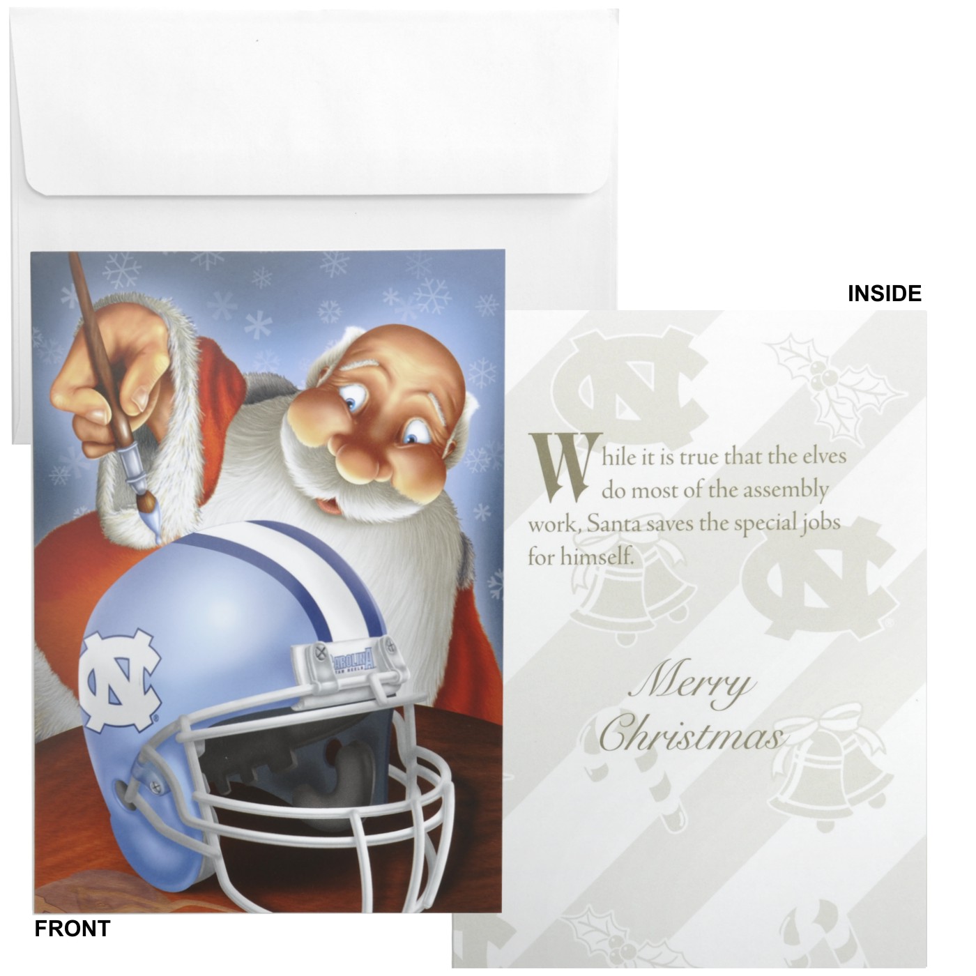 6 christmas cards Santa painting a football helmet by milestone publishing 