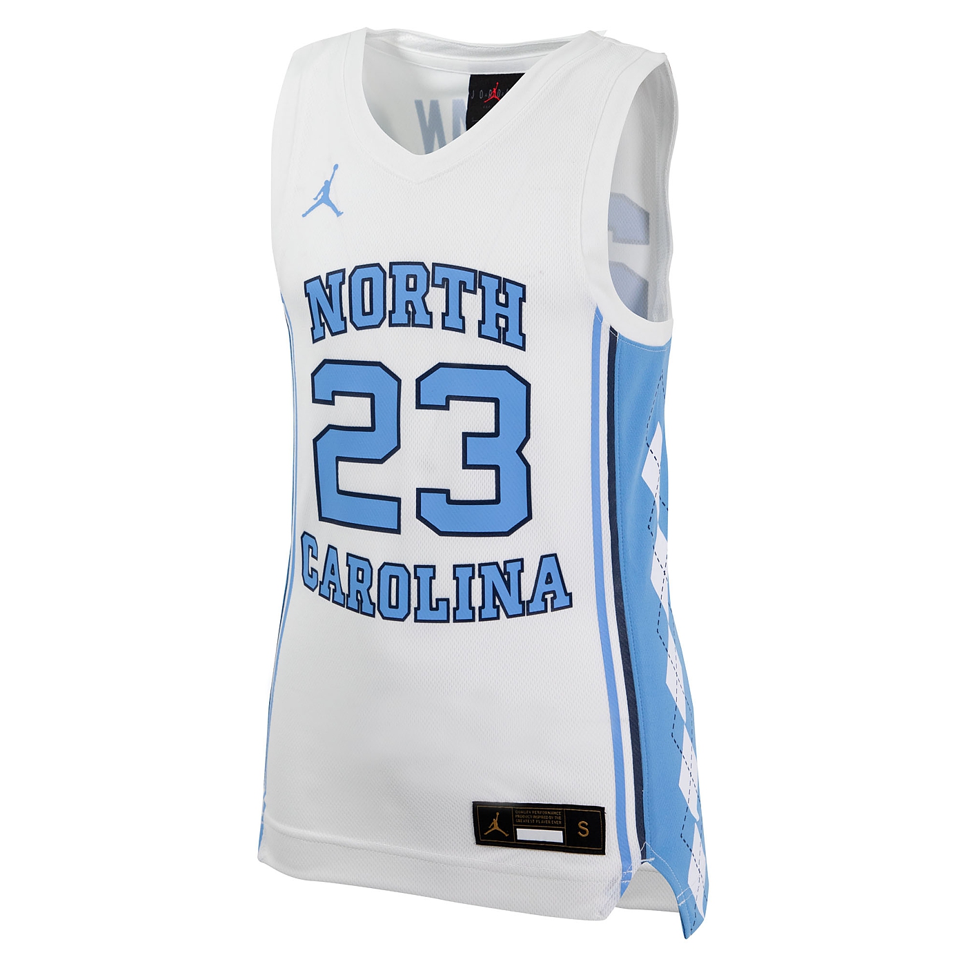 Nike North Carolina Tar Heel Jersey Men Large Blue Football 23 Team Jordan  Adult