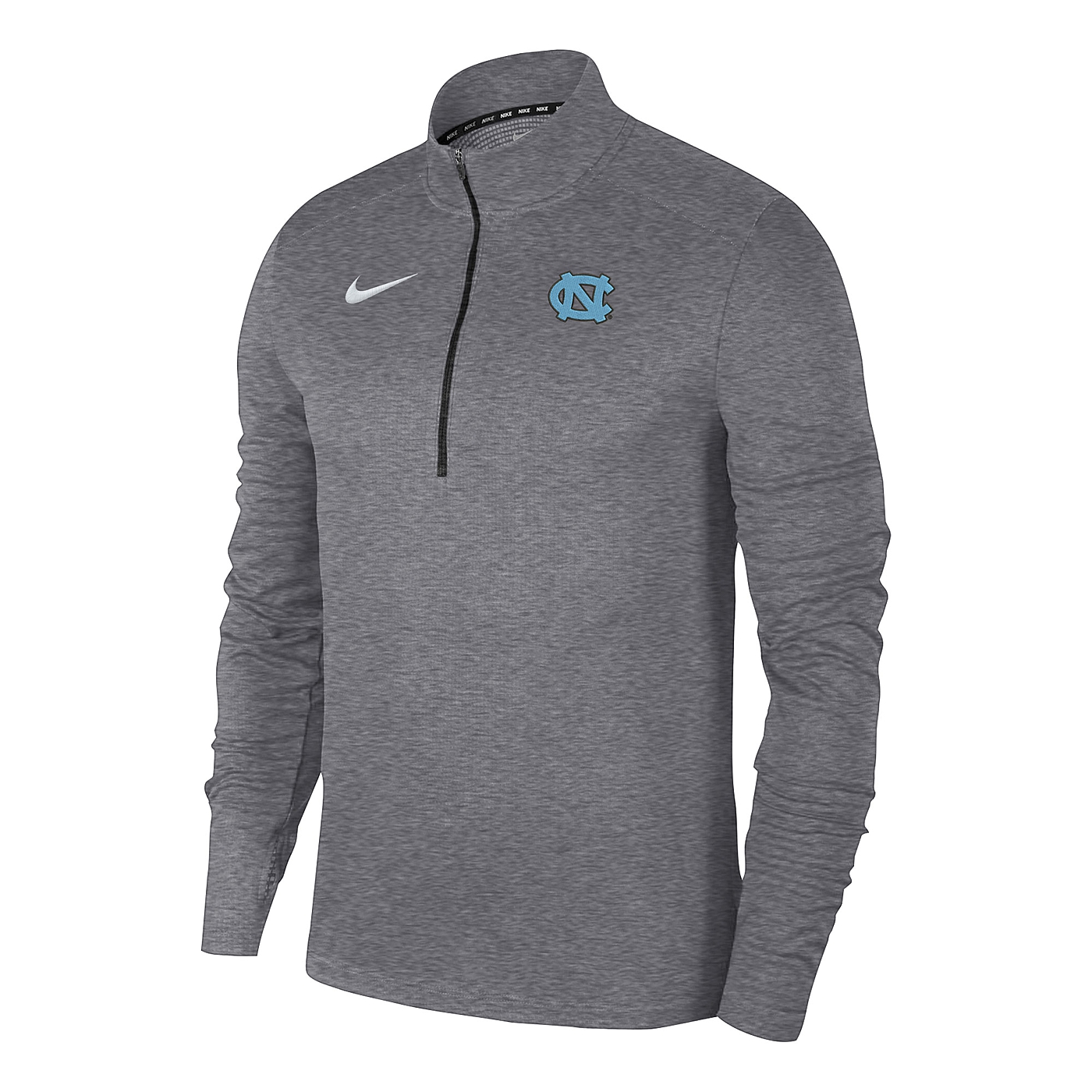 En god ven Kloster madras Johnny T-shirt - North Carolina Tar Heels - Nike Pacer 1/4-Zip Pullover  (Carbon Heather Grey) by Nike