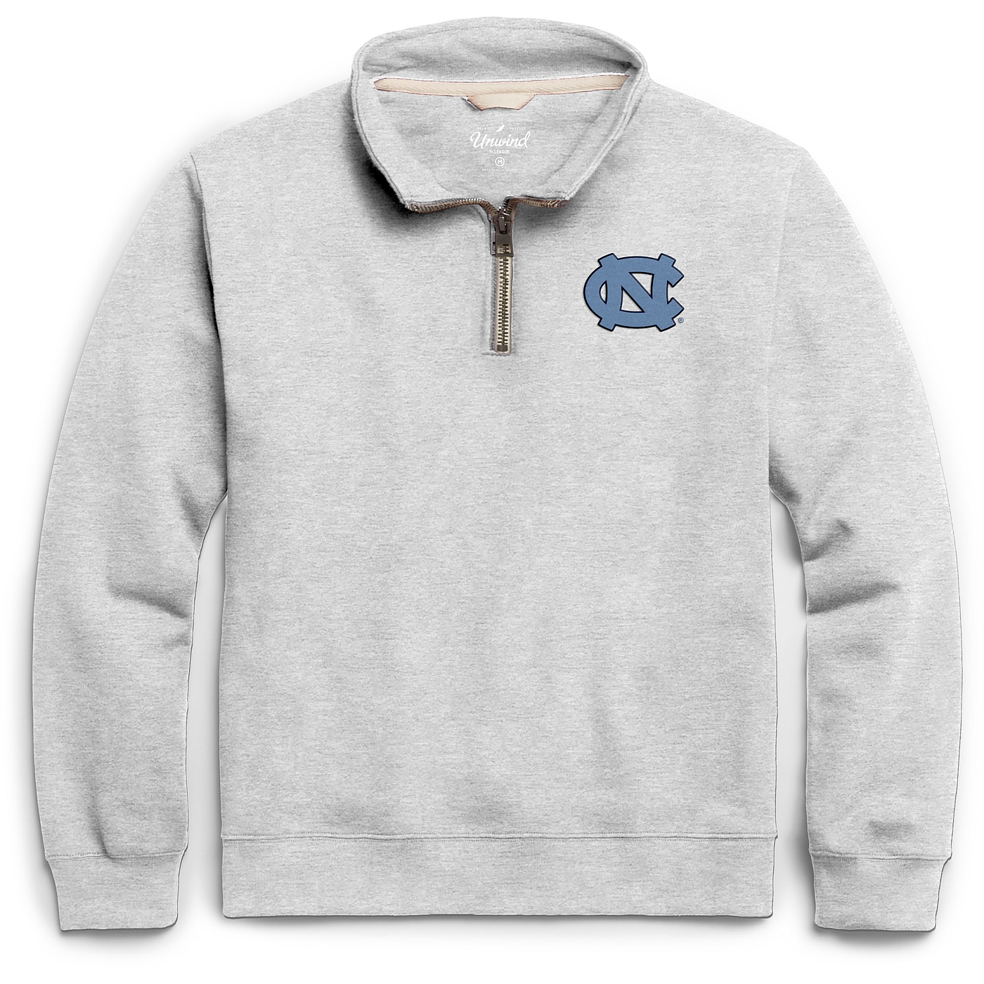 Johnny T-shirt - North Carolina Tar Heels - Essential Logo 1/4-Zip Pullover  (Grey) by League