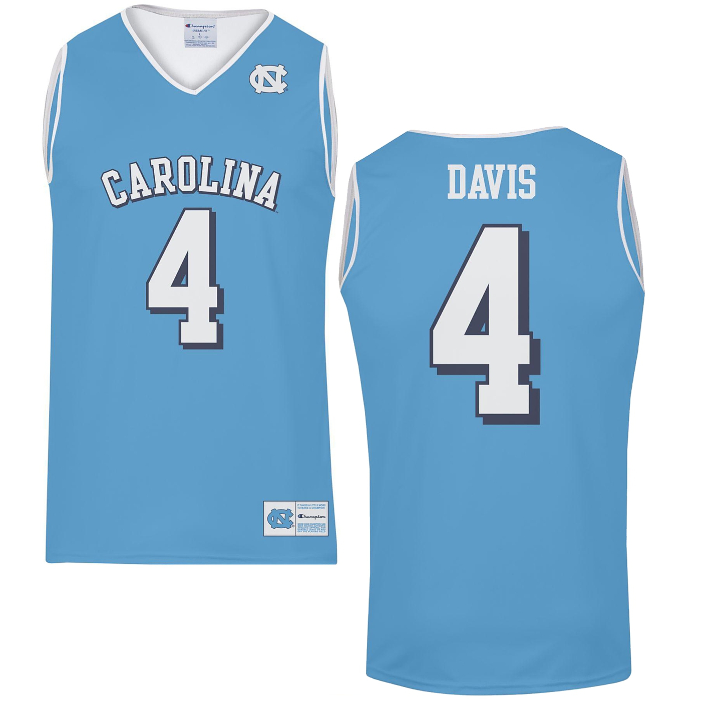 Champion Carolina Basketball Jersey TEE - RJ DAVIS #4